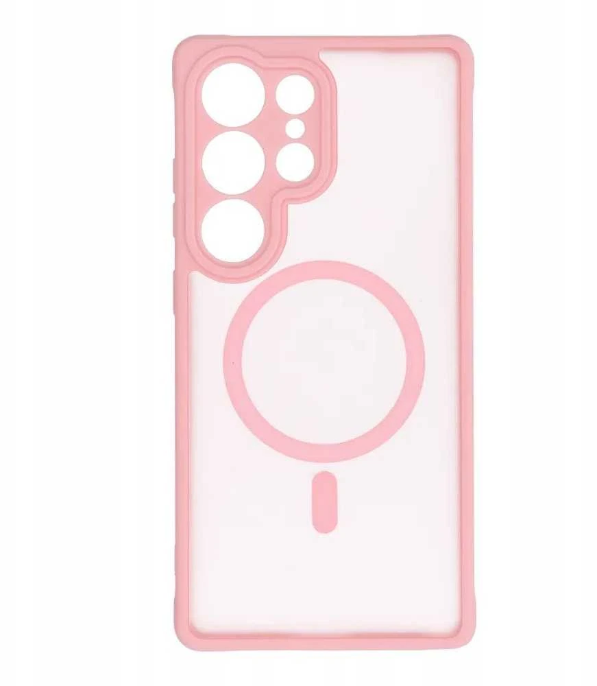 Oem FULL MATTE MAG COVER dėklas suderinamas su MagSafe skirtas Xiaomi Redmi Note 14 PRO 5G rožinės spalvos