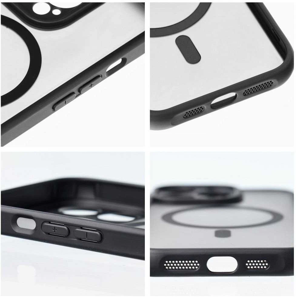 „Oem“ dėklas, skirtas „iPhone 14 PLUS“, visiškai matinis „Mag“ dėklas, suderinamas su „MagSafe“ juodas