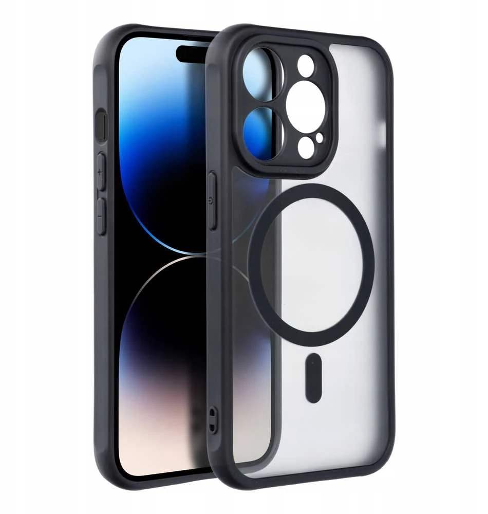 Oem FULL MATTE MAG COVER dėklas suderinamas su MagSafe skirtas Samsung Galaxy A36 juodos spalvos
