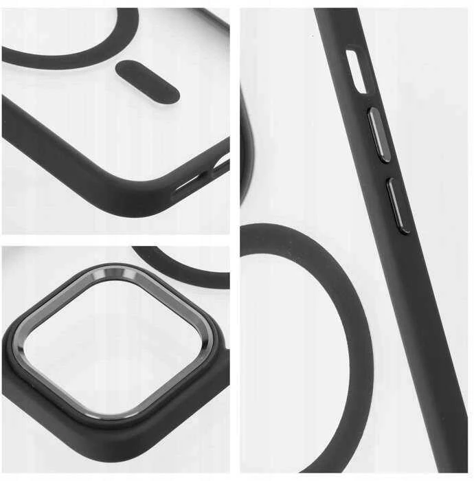 Oem FULL MATTE MAG COVER dėklas suderinamas su MagSafe skirtas Samsung Galaxy S25 Ultra juodos spalvos