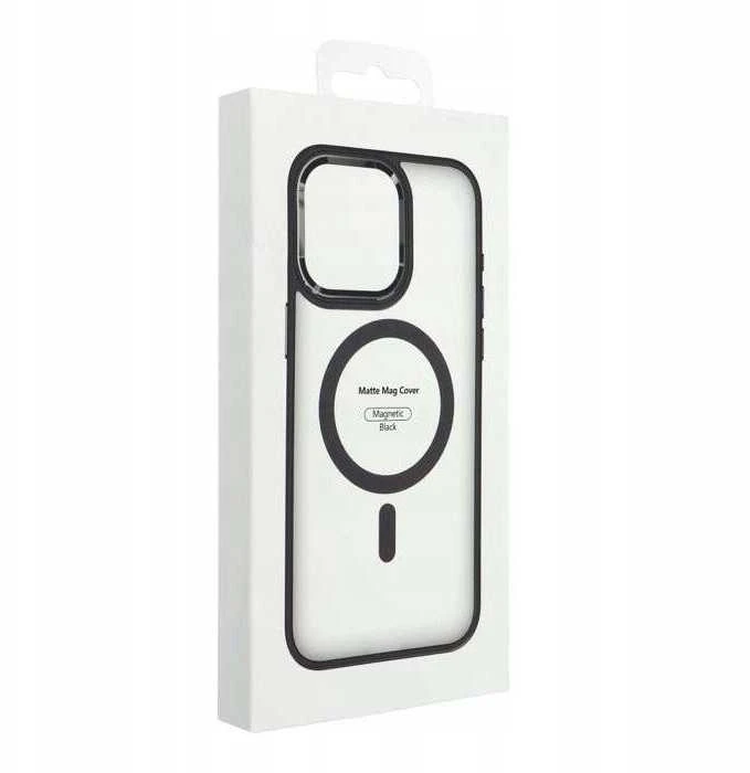 Oem FULL MATTE MAG COVER dėklas suderinamas su MagSafe skirtas Samsung Galaxy S25 Ultra juodos spalvos