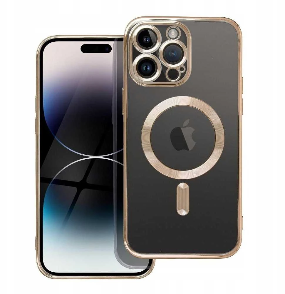 OEM dėklas, skirtas iPhone 16 PRO, Electro Mag dėklas, suderinamas su MagSafe auksiniu dangteliu