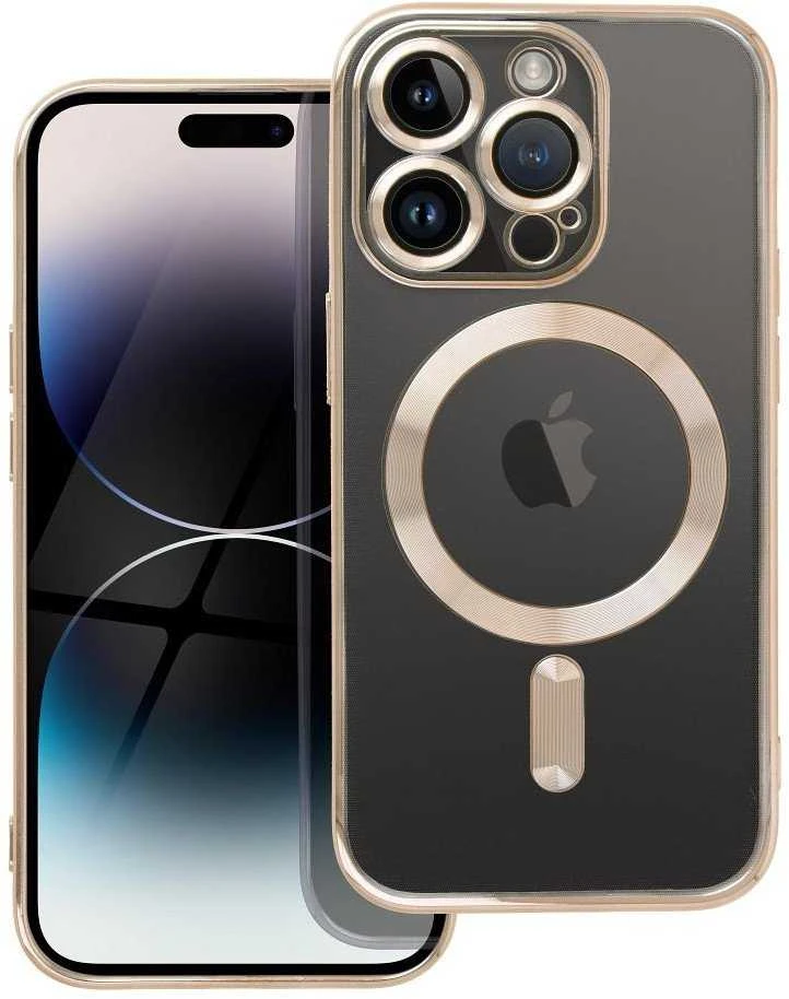 OEM dėklas, skirtas iPhone 14 PRO, Electro Mag dėklas, suderinamas su MagSafe auksiniu dangteliu