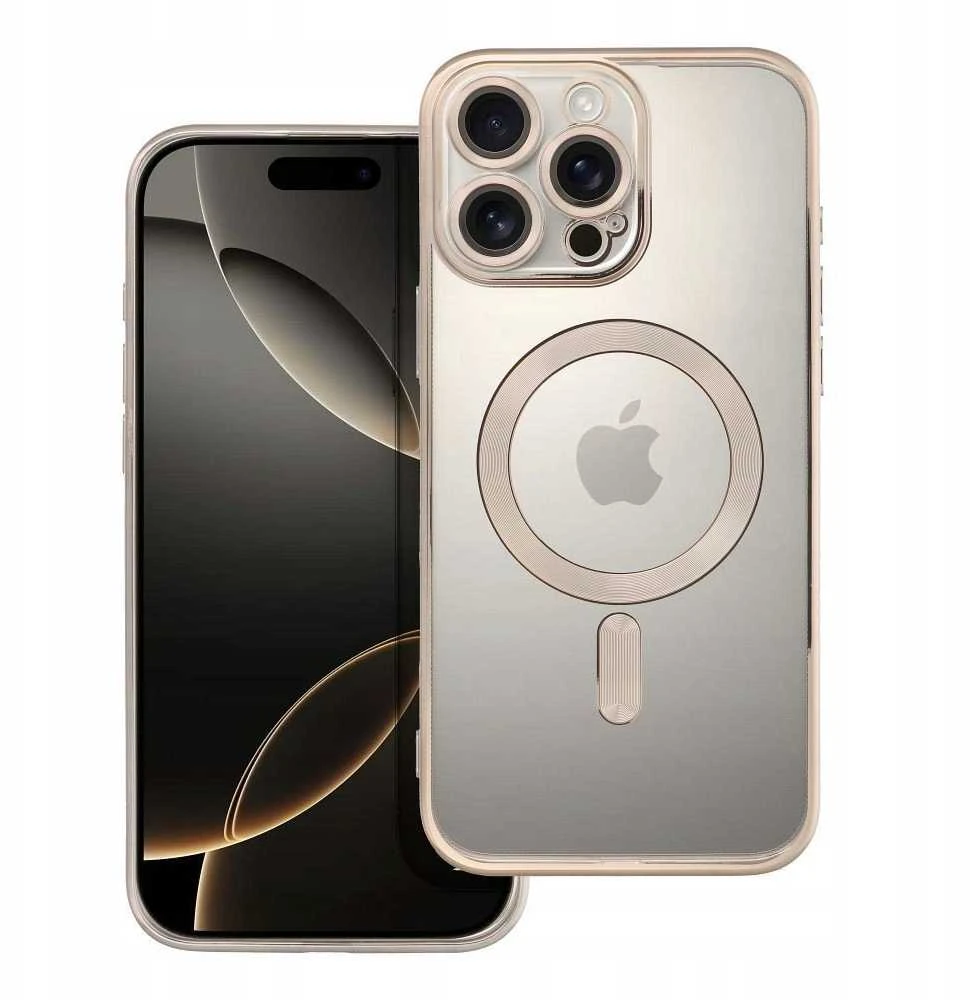 Oem Originalus „iPhone 16 PRO MAX“ dėklas, suderinamas su „MagSafe“ titano pilka spalva.