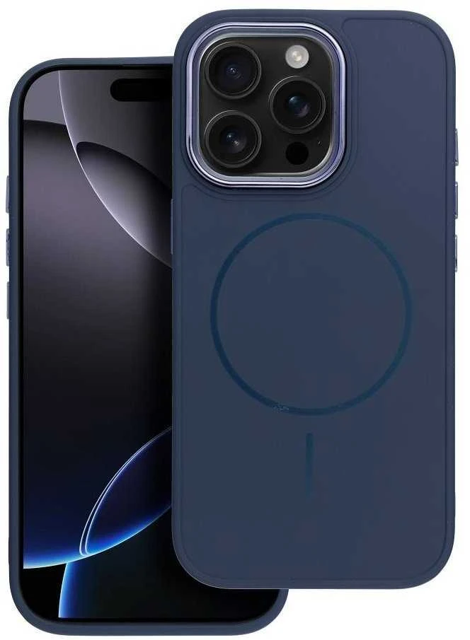 OEM dėklas, skirtas „iPhone 17 AIR Frame Mag Cover“, suderinamas su „MagSafe“, tamsiai mėlynas
