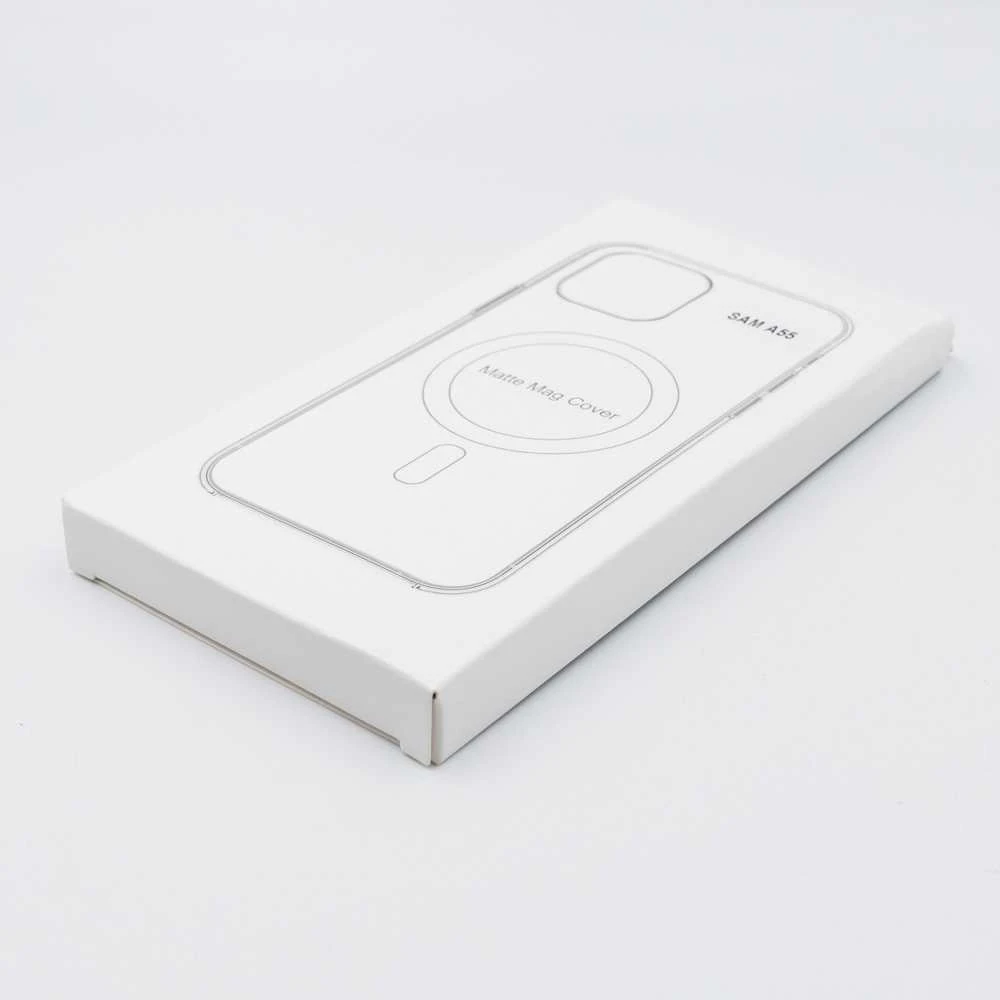 Oem FULL MATTE MAG COVER dėklas suderinamas su MagSafe skirtas Samsung Galaxy A55 juodos spalvos