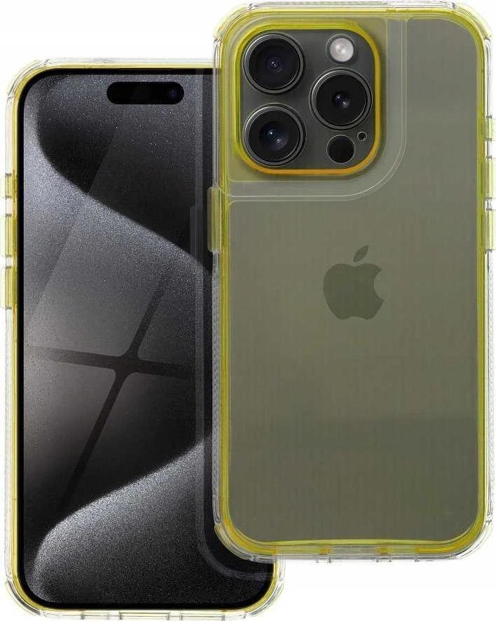 OEM dėklas, skirtas „iPhone 16 PLUS Matrix“, skaidrus, geltonas