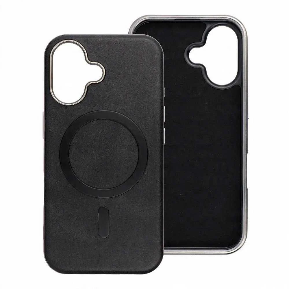 Oem GENTLEMAN MAG COVER dėklas suderinamas su MagSafe skirtas Apple iPhone 12 juodos spalvos