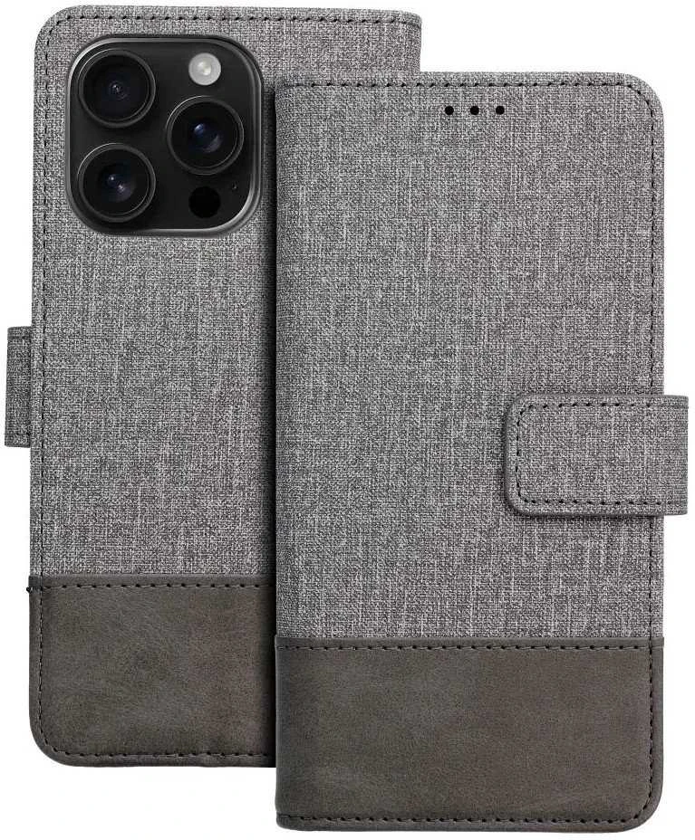 Dėklas Oem GOMMA Book skirtas Samsung Galaxy S25 Edge pilkos spalvos