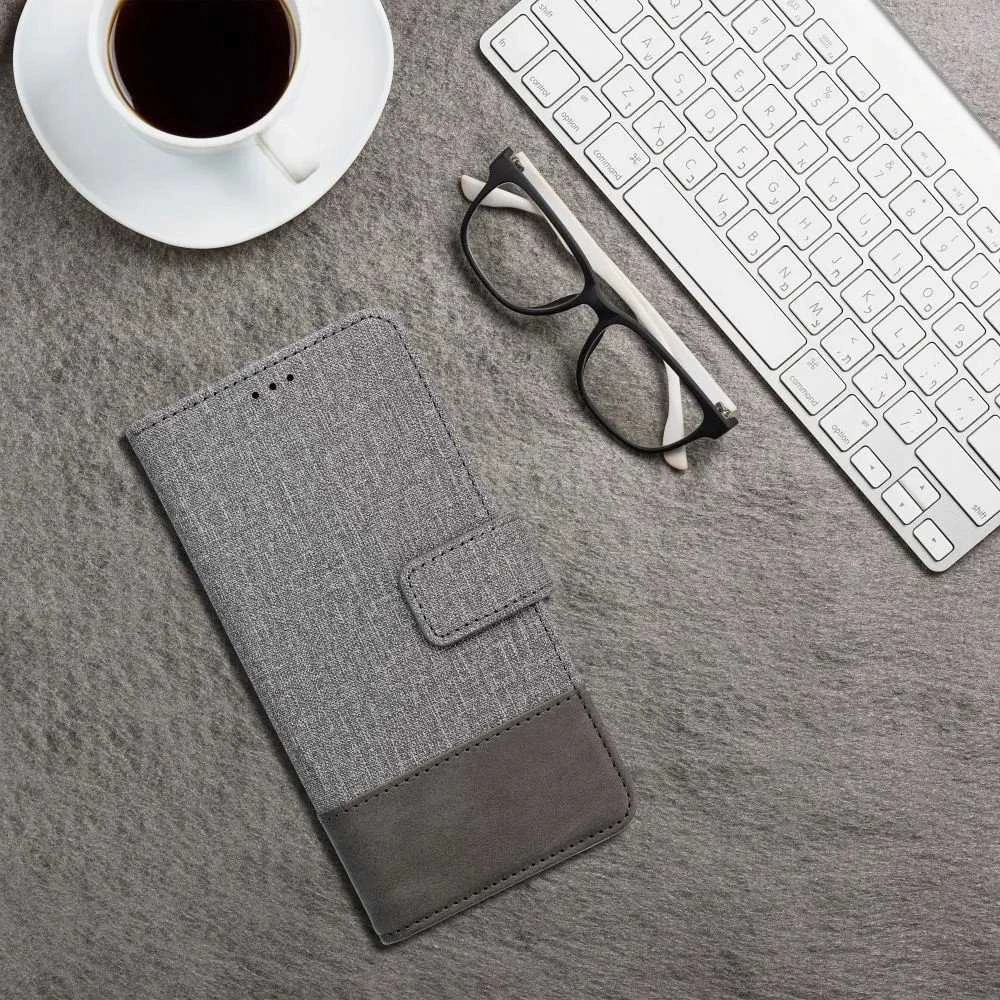 Dėklas Oem GOMMA Book skirtas Samsung Galaxy S25 Edge pilkos spalvos