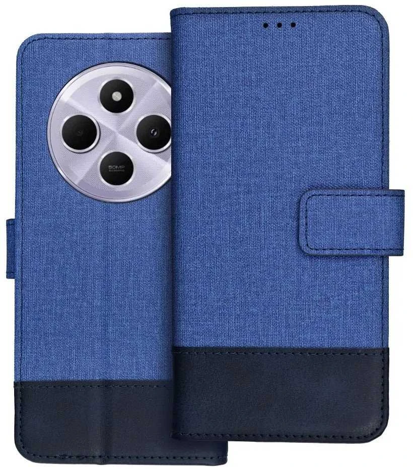 Dėklas Oem GOMMA Book skirtas Xiaomi Redmi 14C mėlynos spalvos