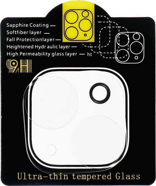 OEM 5D grūdinto stiklo kameros objektyvas, skirtas „iPhone 14 PLUS“, skaidrus