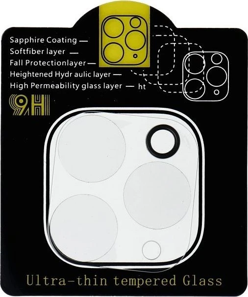 OEM 5D grūdinto stiklo kameros objektyvas, skirtas „iPhone 11 PRO MAX“, skaidrus