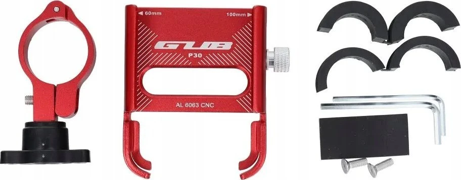 Oem GUB bike holder for mobile phone P30 Aliuminio red