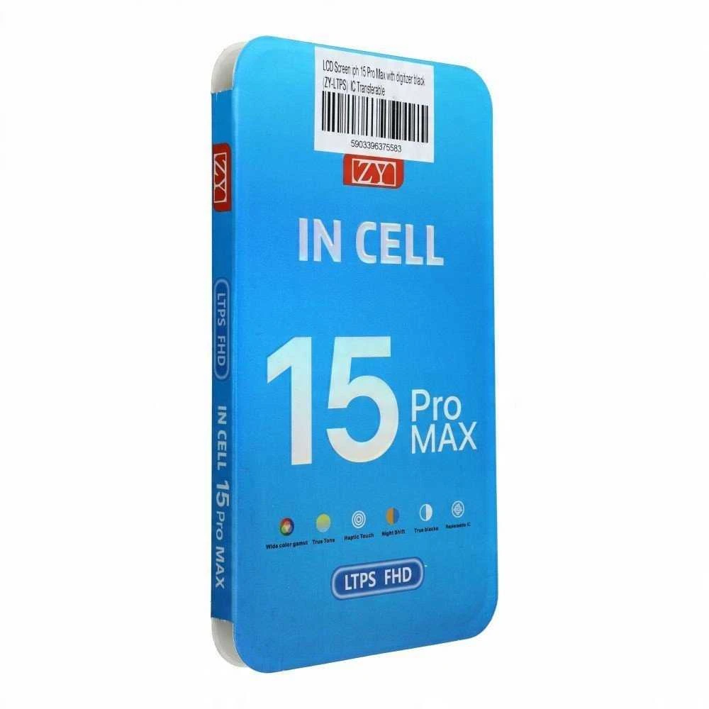 iPhone 15 Pro Max LCD ekranas su skaitmeniniu keitikliu, juodas (ZY-LTPS) perkeliamas IC