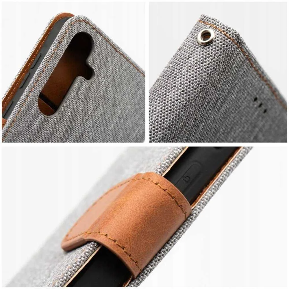 Dėklas Oem JEANS Book skirtas Samsung Galaxy S25 Edge pilkos spalvos