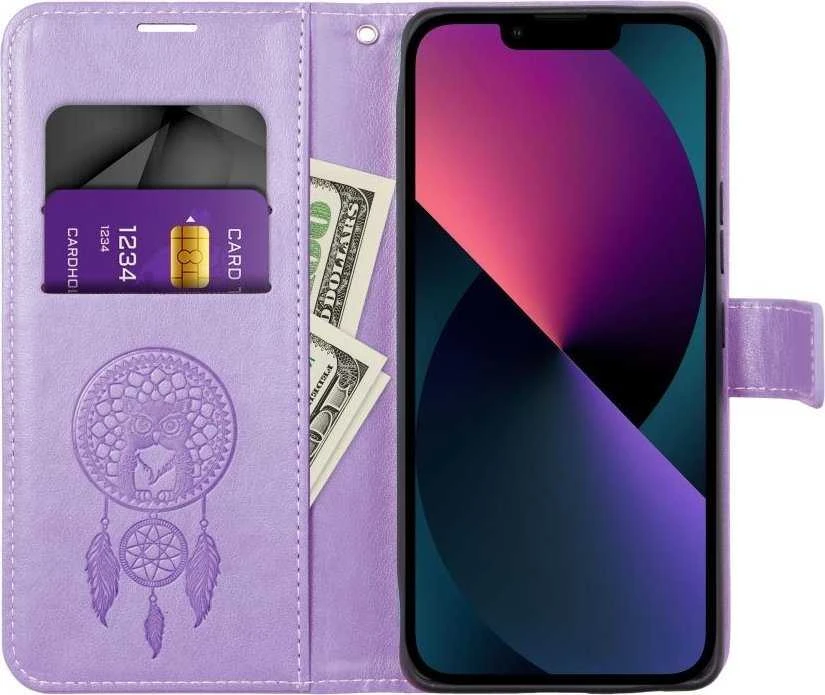 Telefono dėklas Oem MEZZO Book skirtas Samsung S20 FE/ S20 FE 5G, violetinės spalvos