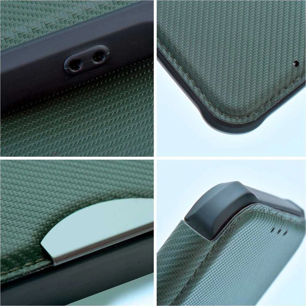Dėklas Oem RAZOR Book skirtas Xiaomi Redmi 12C dark žalios spalvos