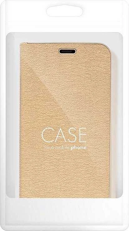 Dėklas Oem LUNA Book Gold skirtas Samsung Galaxy S23 aukso spalvos