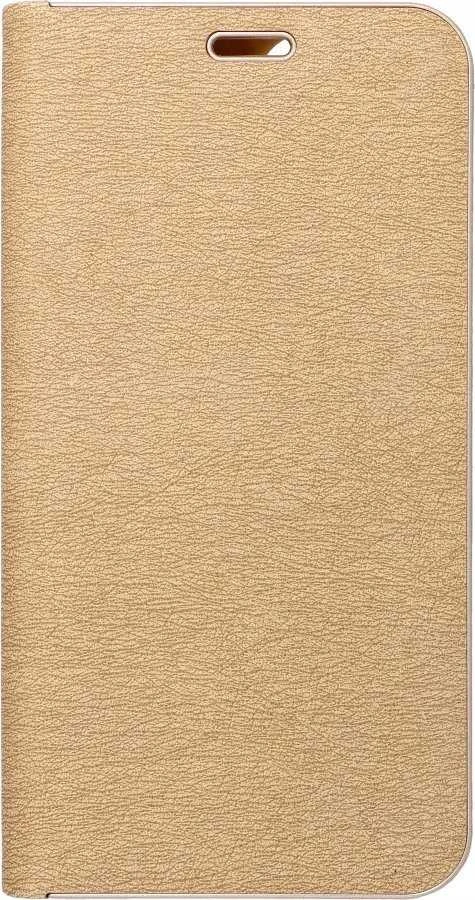 Dėklas Oem LUNA Book Gold skirtas Xiaomi Redmi Note 14 4G (GLOBAL - 163,25mm x 76,55mm x 8,16mm) aukso spalvos