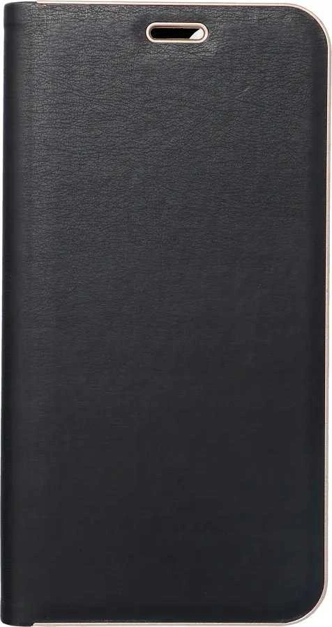 Dėklas Oem LUNA Book Gold skirtas Xiaomi Redmi Note 14 4G (GLOBAL - 163,25mm x 76,55mm x 8,16mm) juodos spalvos