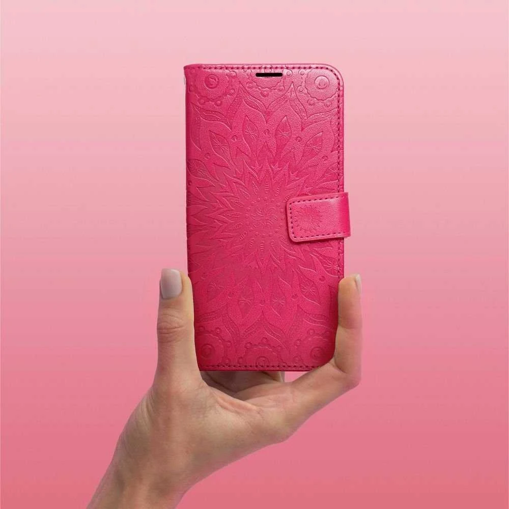 Telefono dėklas Oem MEZZO Book skirtas Iphone 15, rožinės spalvos