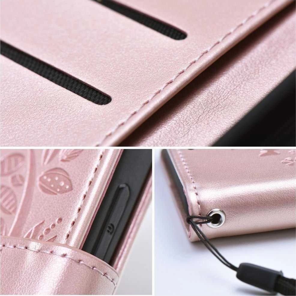 Oem MEZZO Book dėklas skirtas Samsung Galaxy A53 5G medžio rose auksinis