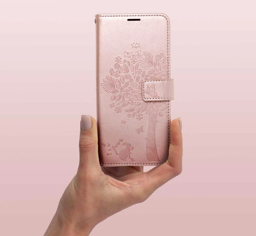 Oem MEZZO Book dėklas skirtas Samsung Galaxy A53 5G medžio rose auksinis