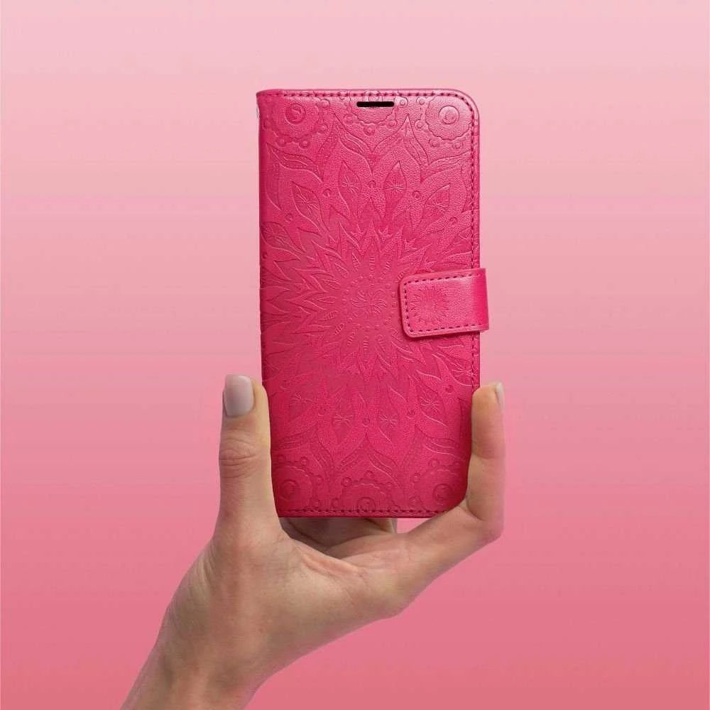 Oem MEZZO Book dėklas skirtas Xiaomi Redmi Note 14 PRO 5G / 14 PRO PLUS 5G mandala magenta