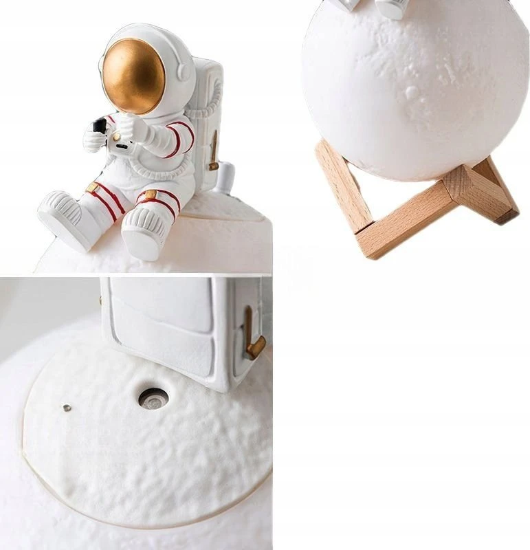 Oem Moon stalinė lempa / drėkintuvas ASTRONAUT sėdimas Art Deco (modelis 5) AFSH