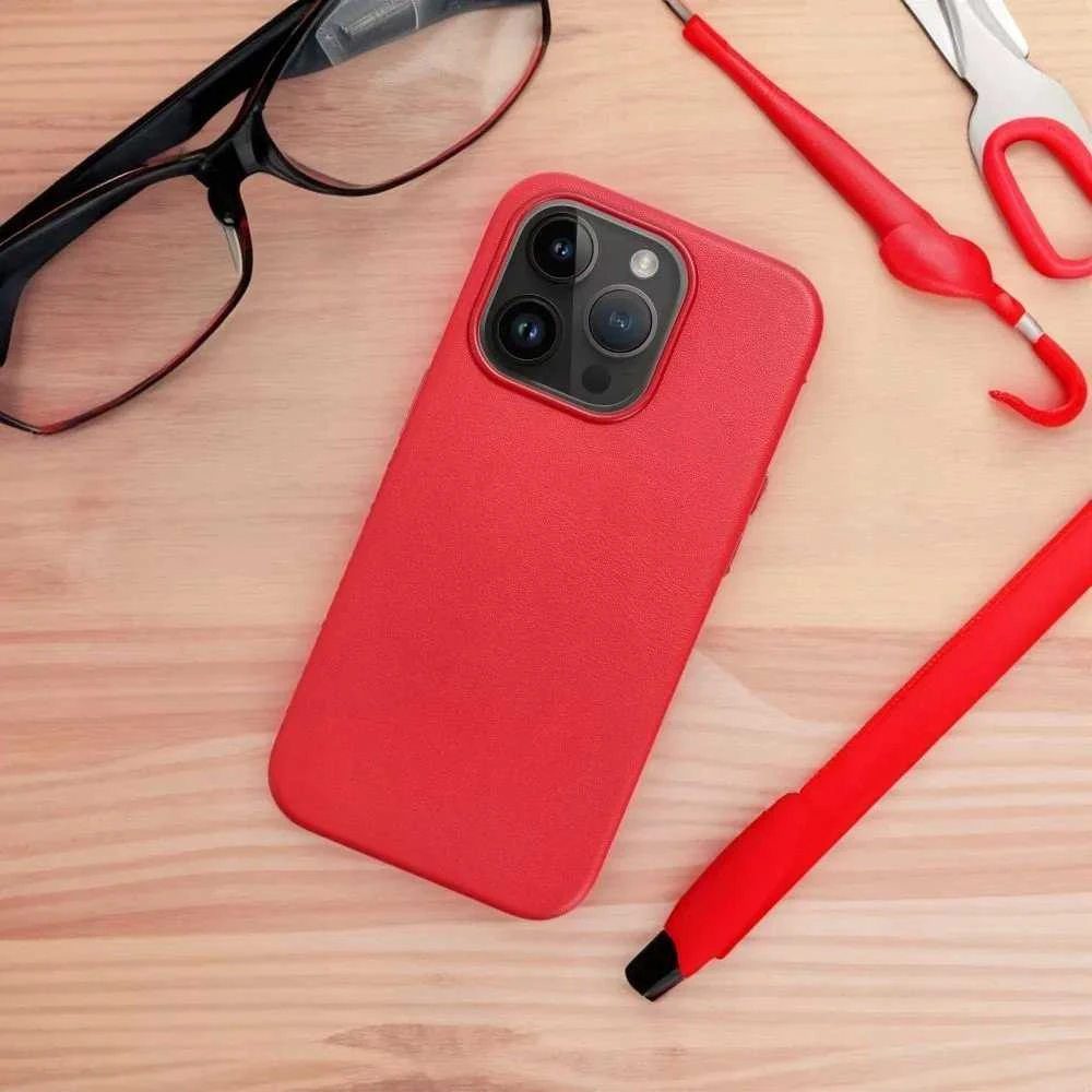 Oem LEATHER MAG COVER dėklas skirtas Samsung Galaxy S25 PLUS red