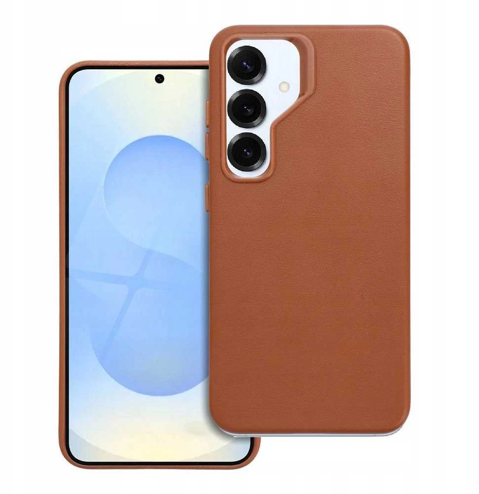Oem LEATHER MAG COVER dėklas skirtas Samsung Galaxy S25 PLUS rudos spalvos
