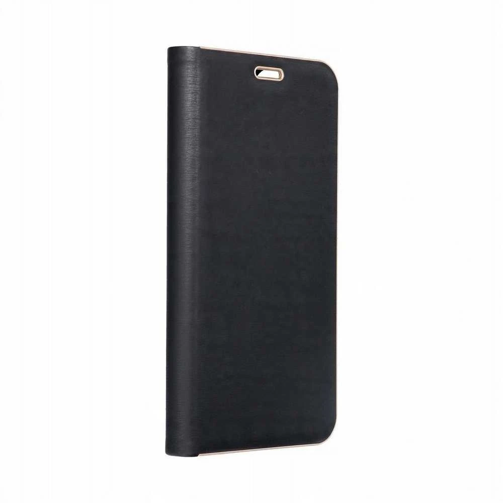 Dėklas Oem LUNA Book Gold skirtas Xiaomi Redmi Note 14 5G juodos spalvos