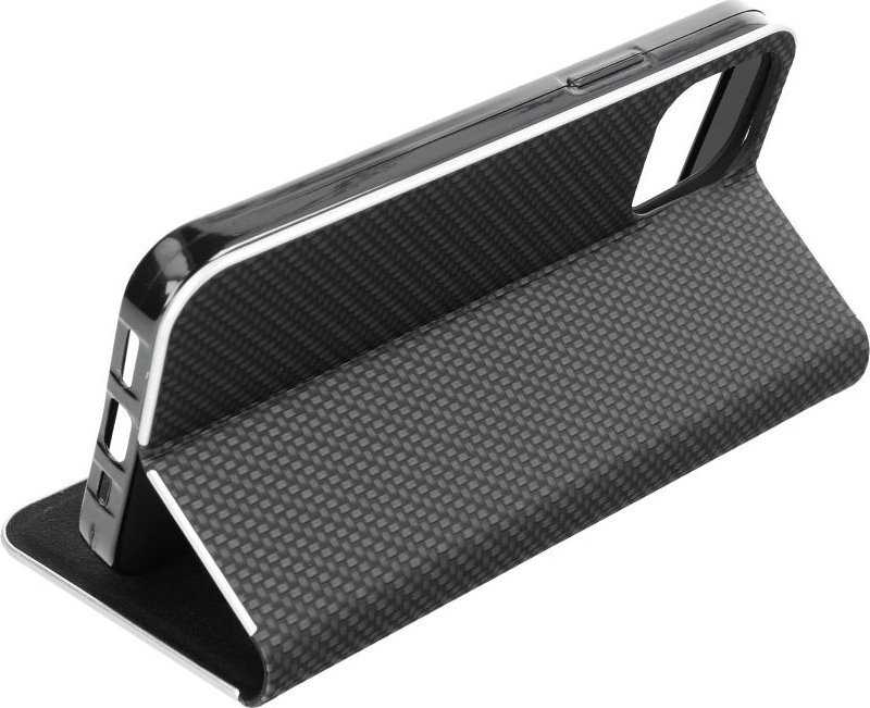 Dėklas Oem LUNA Book Carbon skirtas Samsung Galaxy A23 5G juodos spalvos
