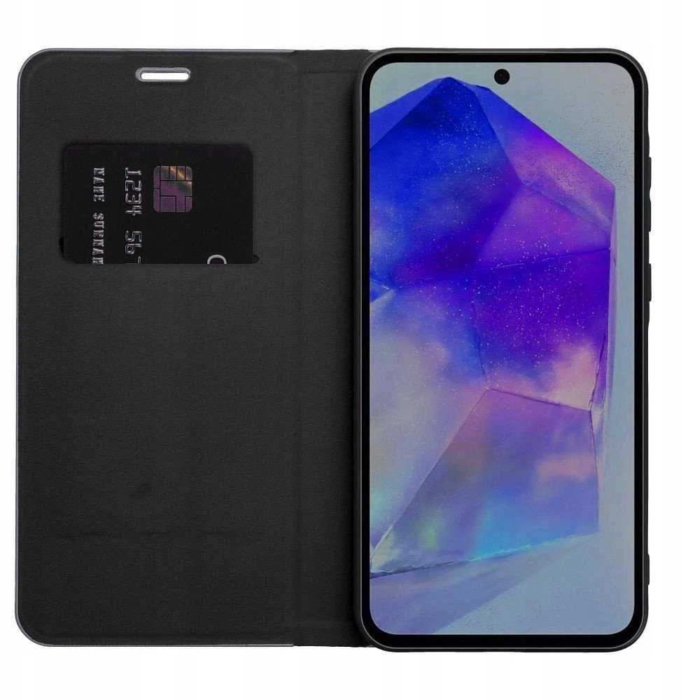 Dėklas Oem LUNA Book Carbon skirtas Samsung Galaxy A26 5G juodos spalvos