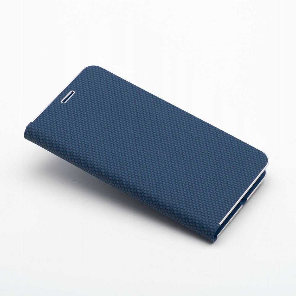 Dėklas Oem LUNA Book Carbon skirtas Samsung Galaxy S25 mėlynos spalvos