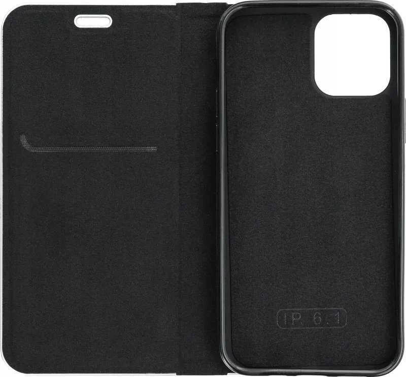Dėklas Oem Flip case for iPhone 14 PRO Luna Book Carbon juoda