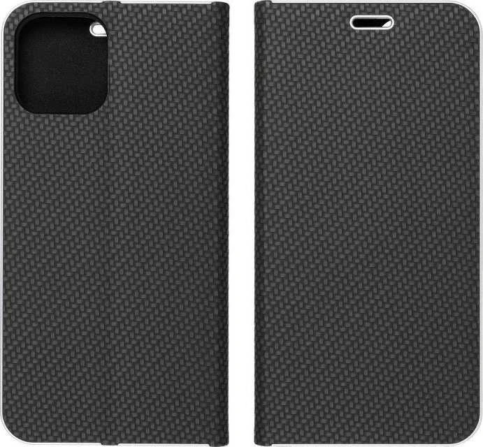 Dėklas Oem Flip case for iPhone 14 PRO Luna Book Carbon juoda