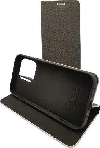 Dėklas Oem Flip case for iPhone 14 PRO Luna Book Carbon juoda