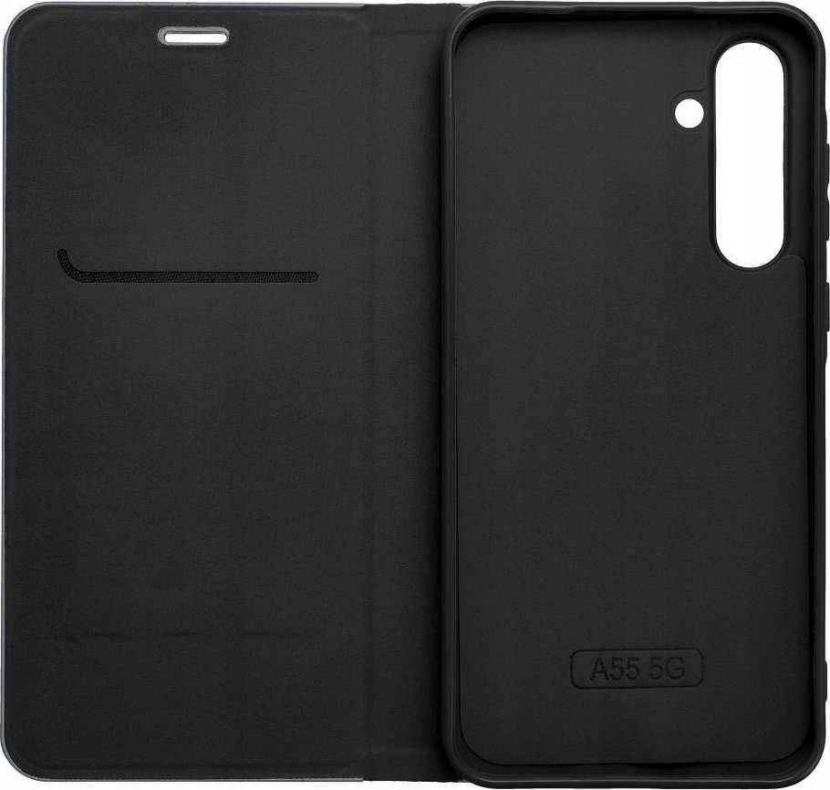 Dėklas Oem LUNA Book Carbon skirtas Xiaomi Redmi Note 14 PRO 5G / 14 PRO PLUS 5G juodos spalvos