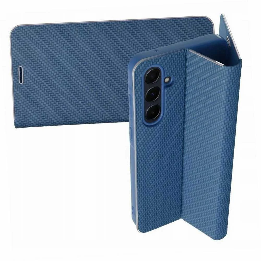 Dėklas Oem LUNA Book Carbon skirtas Xiaomi Redmi 14C mėlynos spalvos