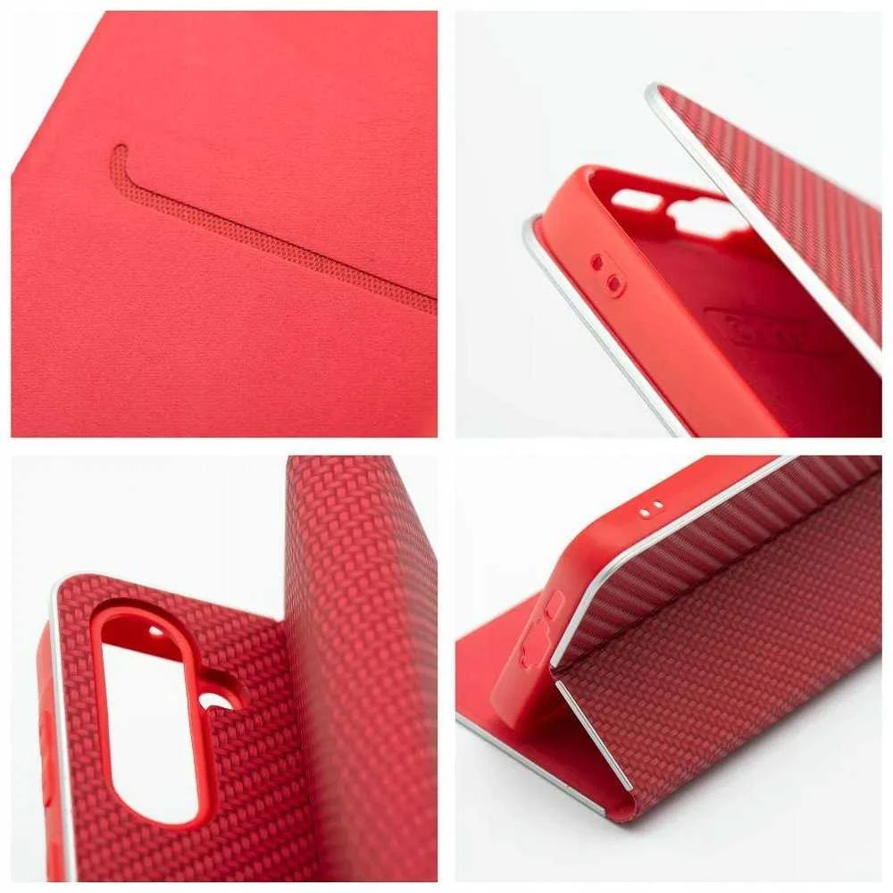 Dėklas Oem LUNA Book Carbon skirtas Xiaomi Redmi 14C red