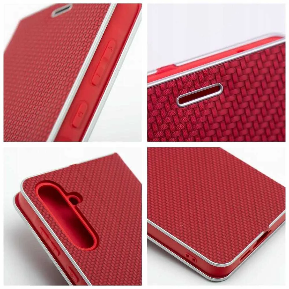 Dėklas Oem LUNA Book Carbon skirtas Xiaomi Redmi 14C red