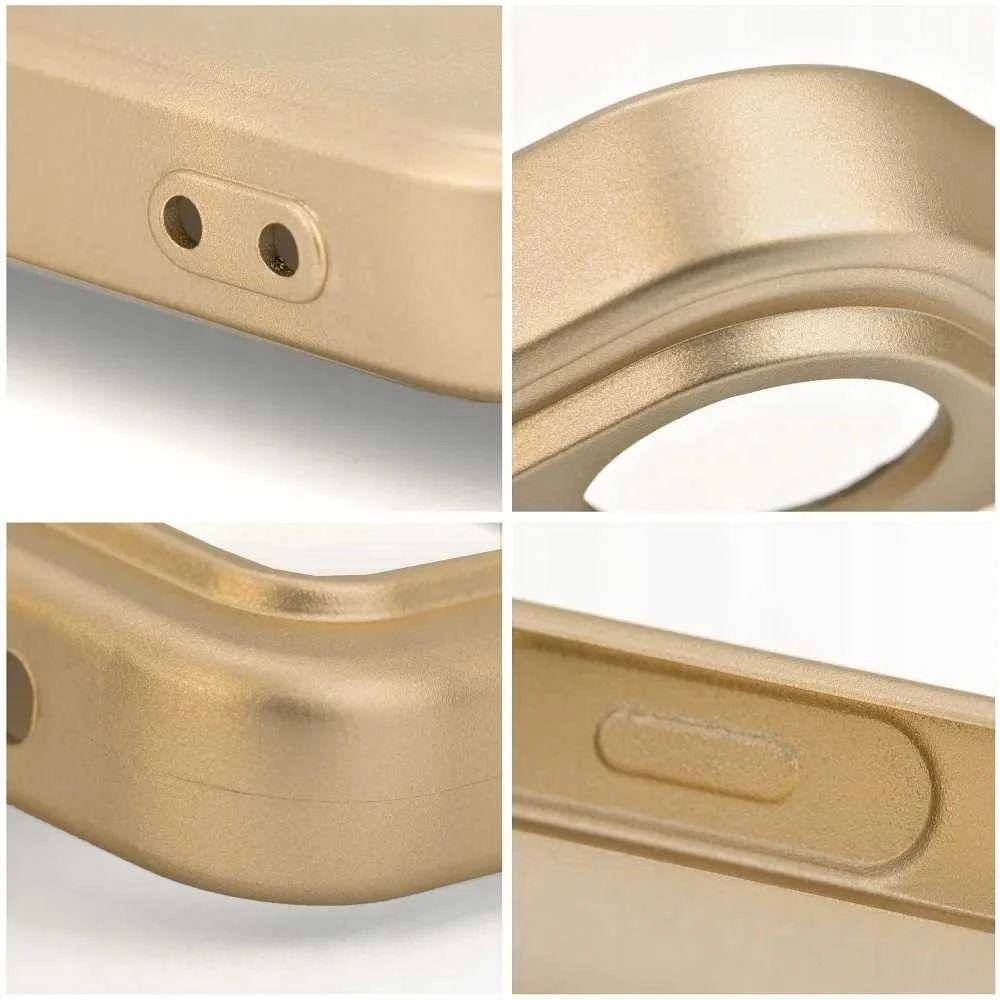 Oem Originalus iPhone 16e (SE 4 2025) / 17e dėklas su metaliniu auksiniu dangteliu