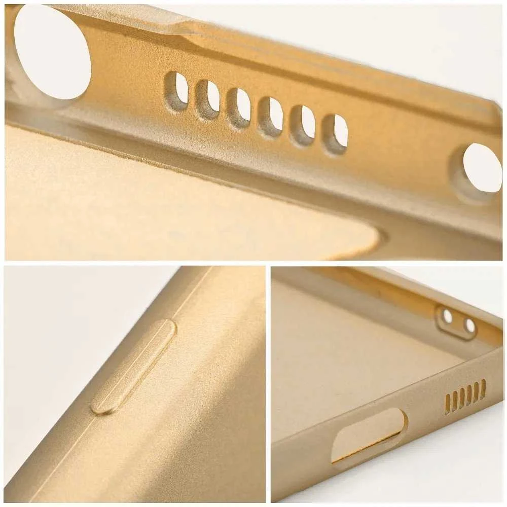 Oem Originalus iPhone 16e (SE 4 2025) / 17e dėklas su metaliniu auksiniu dangteliu