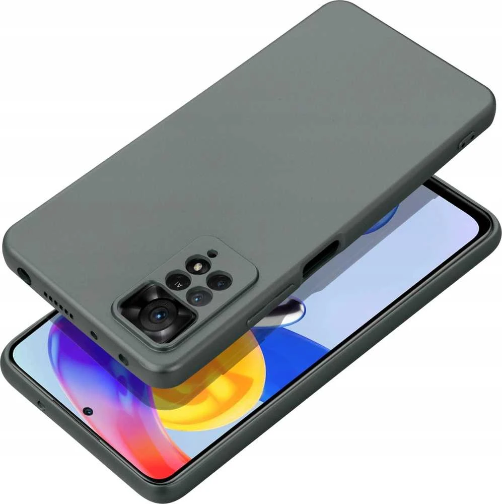 Oem METALLIC Dėklas skirtas Xiaomi Redmi Note 14 PRO 4G pilkos spalvos
