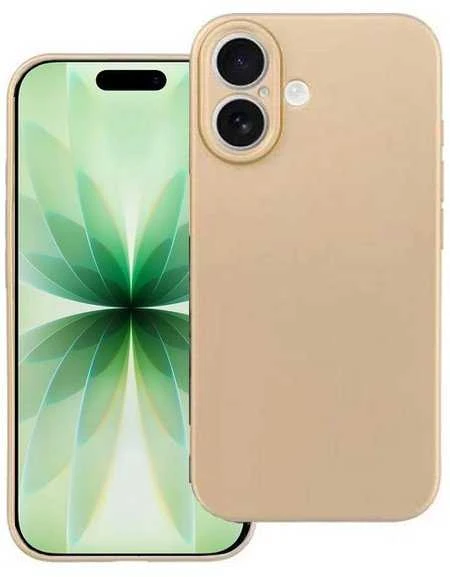 OEM dėklas iPhone 17 metalinis auksinis