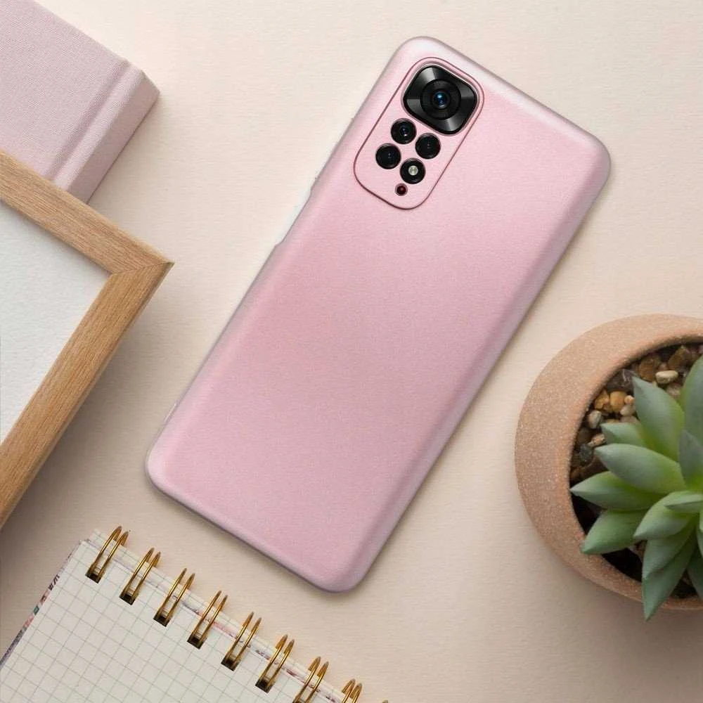 Oem METALLIC Dėklas skirtas Xiaomi Redmi Note 14 Pro Plus 5G rožinės spalvos