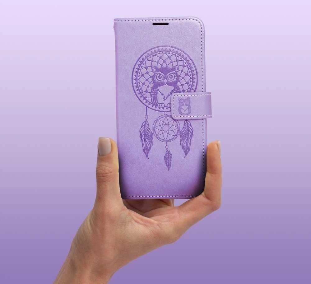 Oem MEZZO Book dėklas skirtas Xiaomi Redmi Note 14 PRO 5G / 14 PRO PLUS 5G dreamcatcher violetinės spalvos