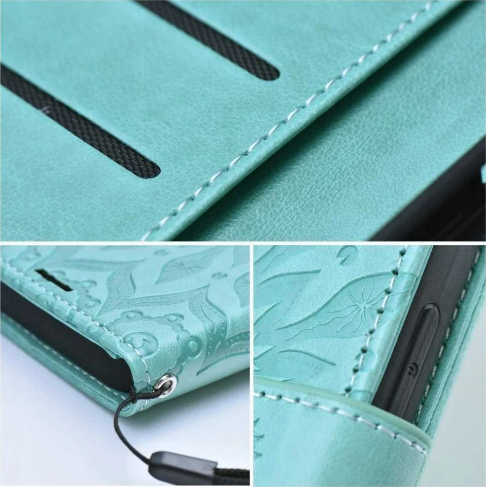 Oem MEZZO Book dėklas skirtas Xiaomi Redmi Note 14 PRO 5G / 14 PRO PLUS 5G mandala žalios spalvos